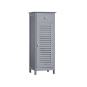 Badezimmerschrank schmal mit Schublade und Lamellentür