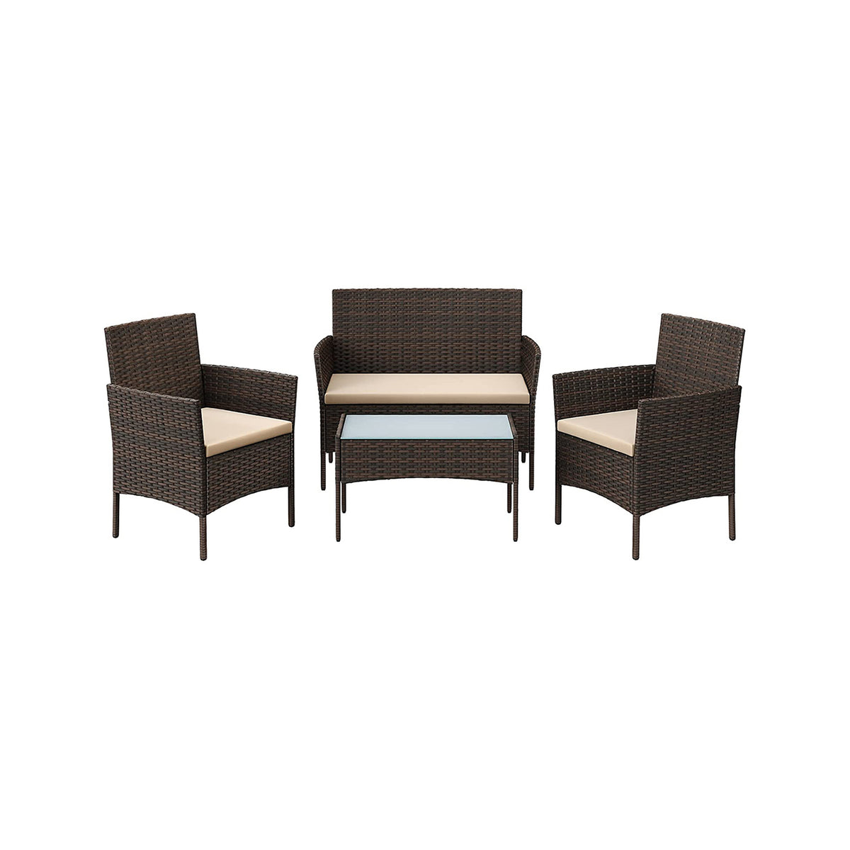 Balkonmöbel-Set 4-teilig