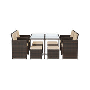 Balkonmöbel-Set aus PE-Rattan
