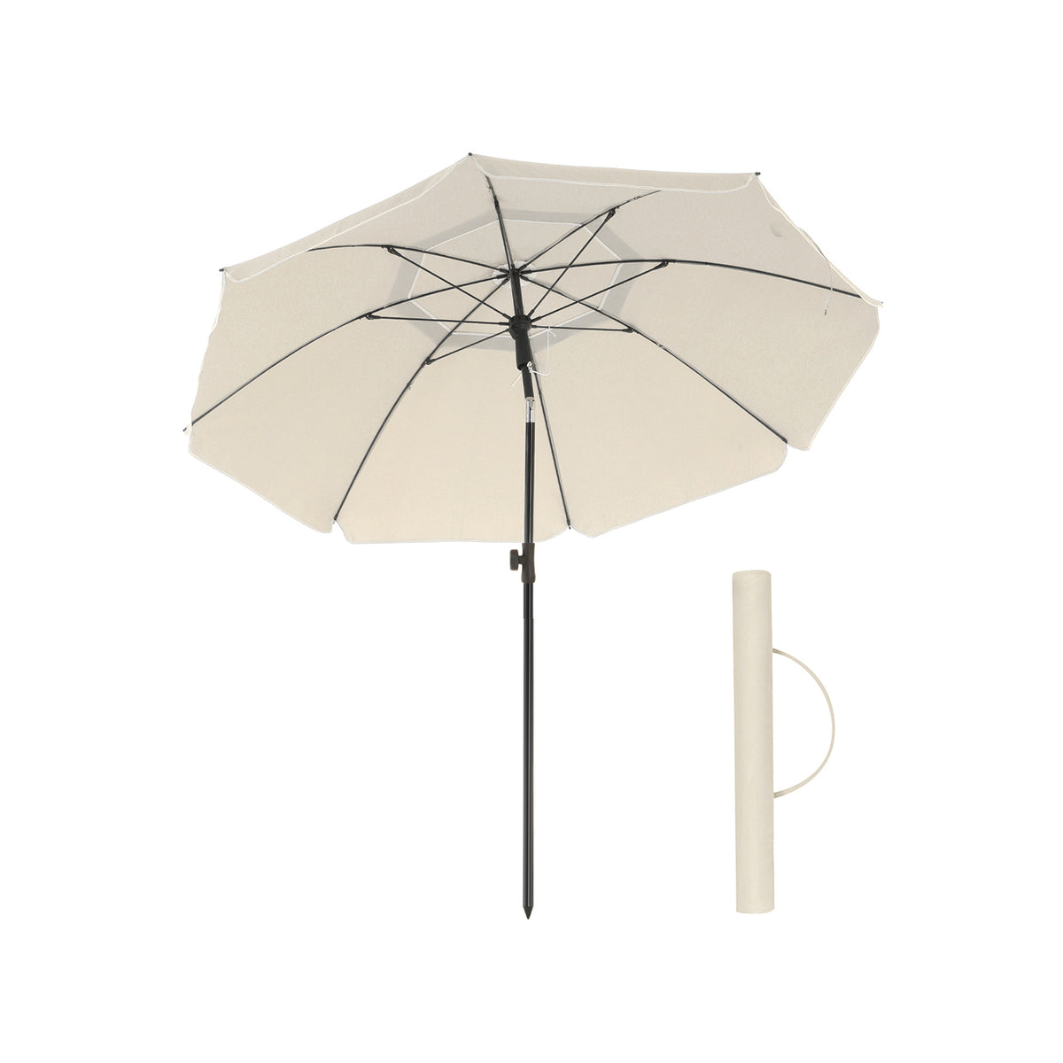 Sonnenschirm für Strand beige