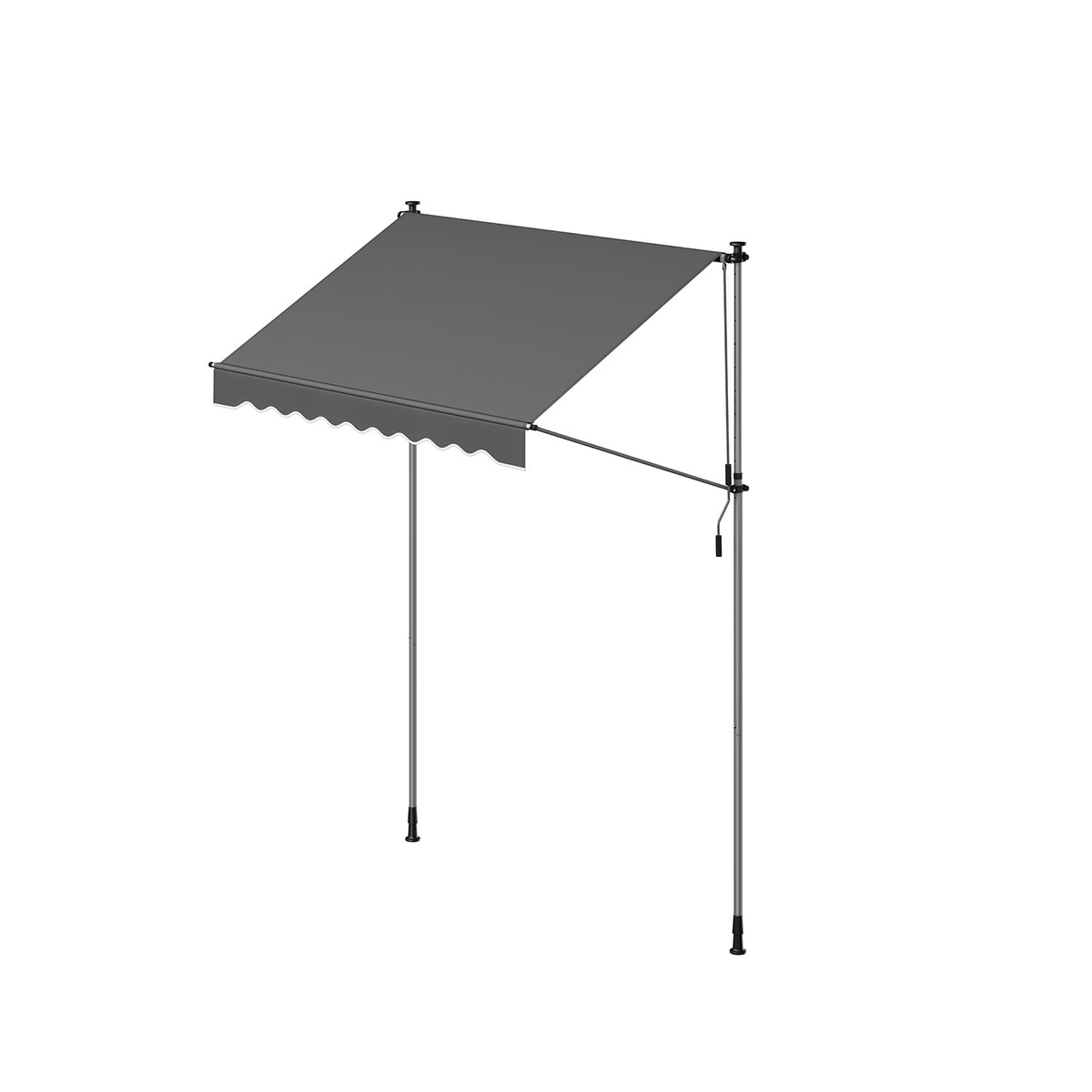 Klemmmarkise 200 x 120 cm mit Handkurbel für Sonnenschutz