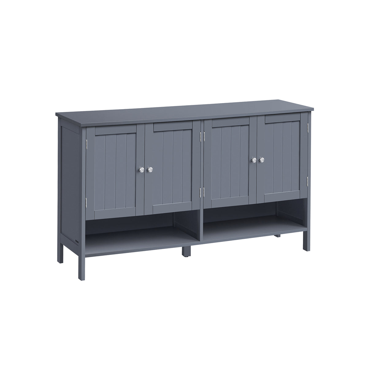 Schuhschrank Landhausstil 35 x 120 x 70 cm schiefergrau