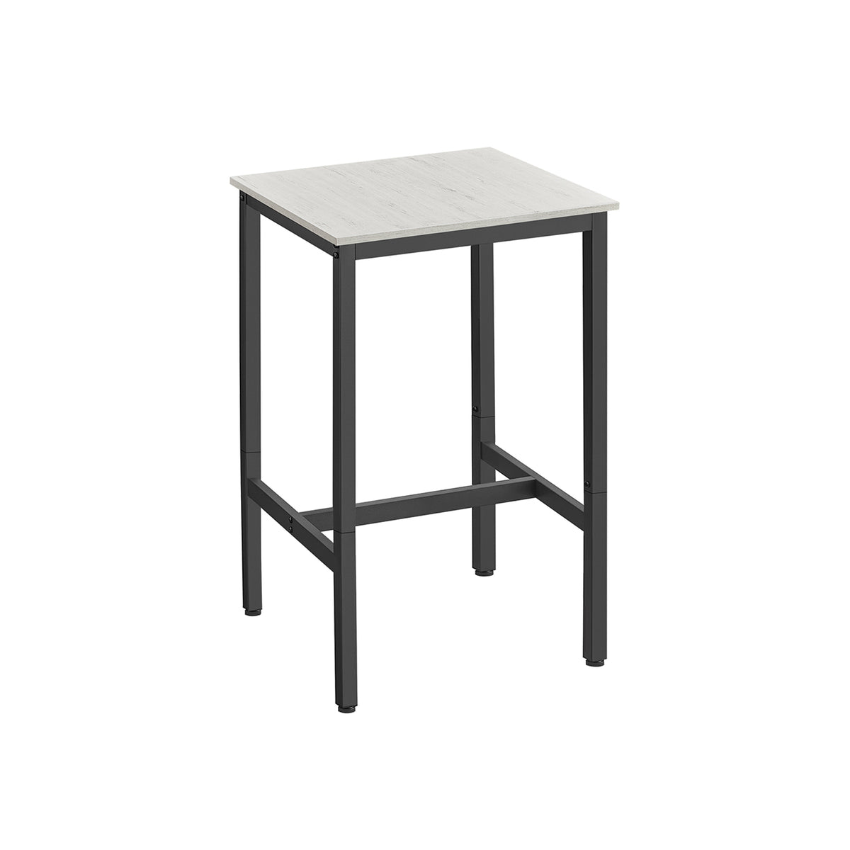 Bartisch mit Stahlgestell 60 x 60 x 92 cm vintageweiß-schwarz