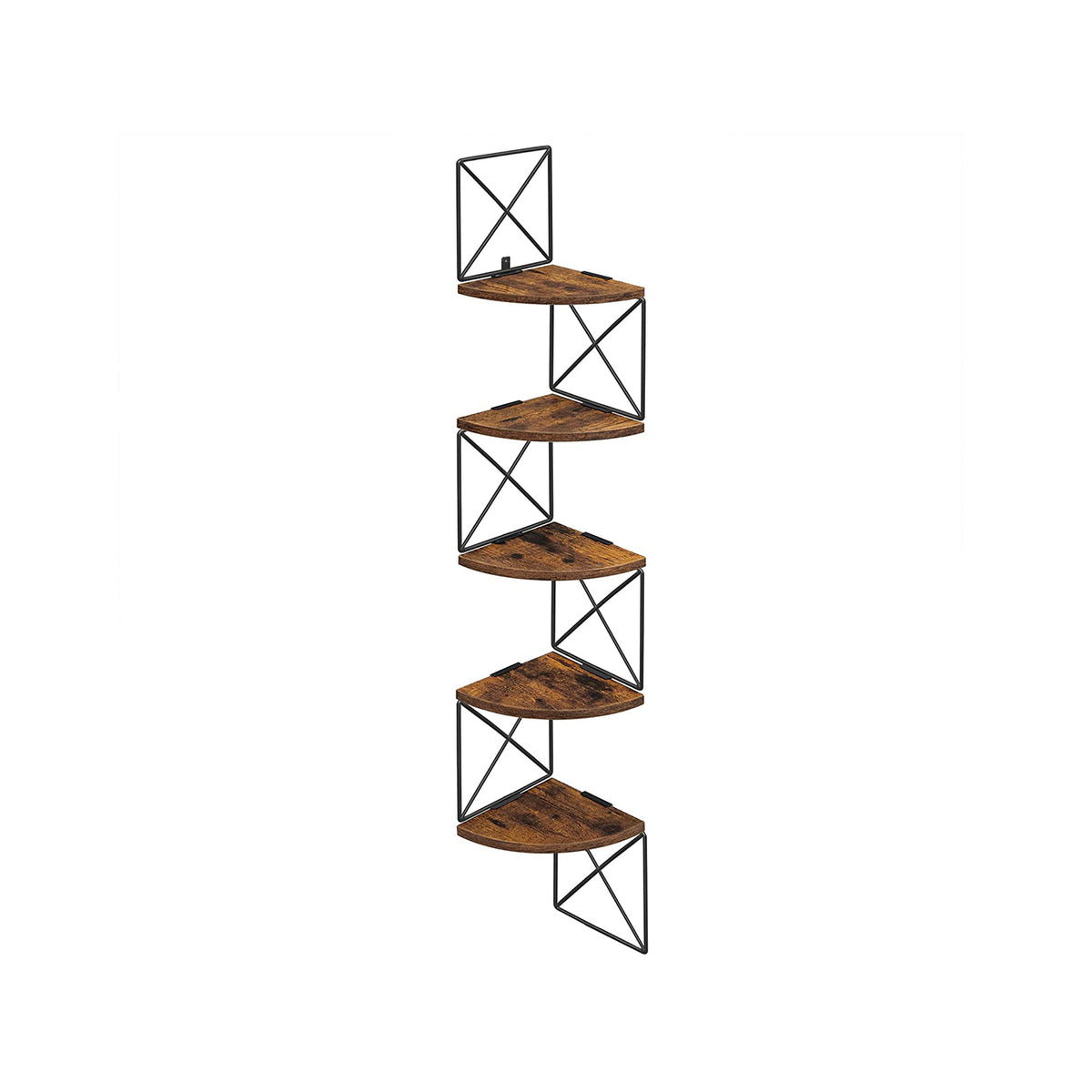 Eckregal mit 5 Ebenen Wandmontage