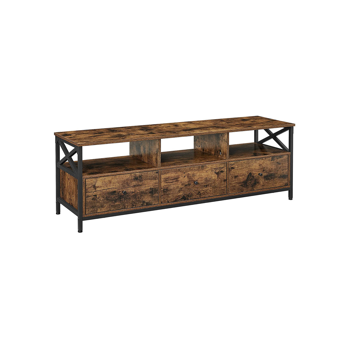 Industriestil TV-Schrank mit 3 Schubladen