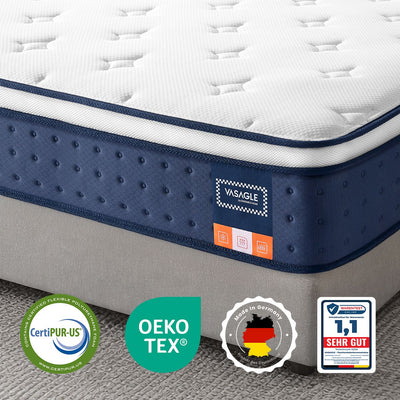 Taschenfederkernmatratze mit Gel Memory Schaum und Komfort