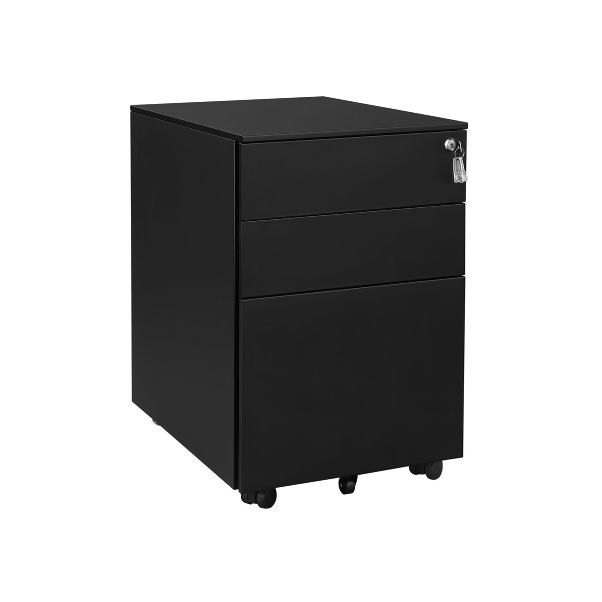Rollcontainer 3 Schubladen Schwarz
